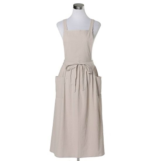 하이디 린넨 원피스 롱앞치마 애견미용 꽃집앞치마