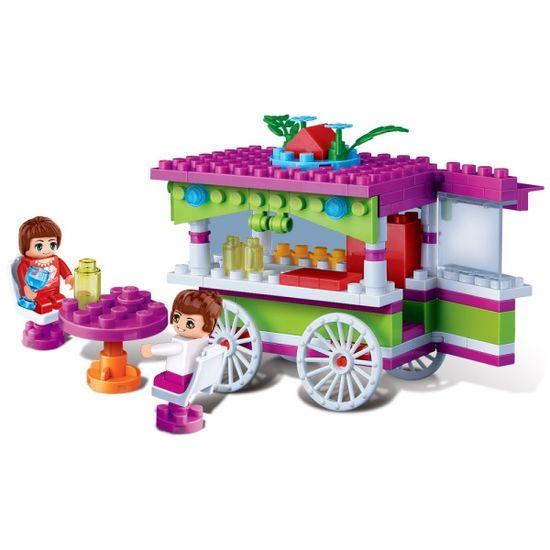 반바오 조립블록시티 귀여운 스트리트 카페 모형 만들기