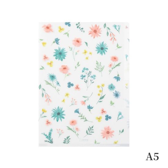 3포켓 클리어 폴더 - 플라워