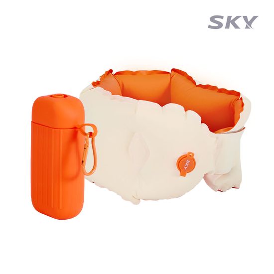 스카이 여행용 에어펌프 목베개 쿠션 + 펌프케이스 
