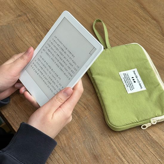 [프롬디얼리던] 코튼 플랫 파우치(여권,이북파우치)