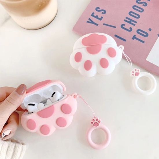 에어팟프로 냥이 발바닥 실리콘케이스_화이트 PRO/169