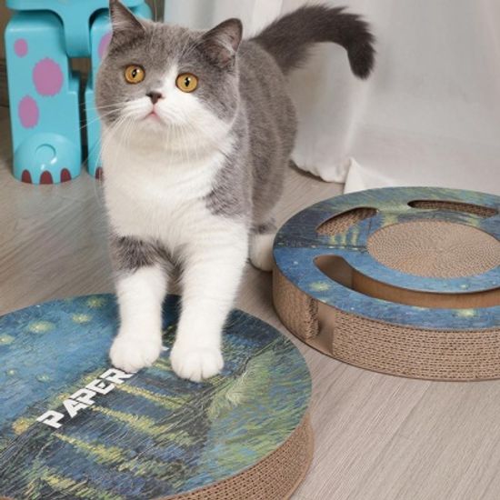 고양이 공놀이 장난감 골판지 스크래쳐 스트레스해소