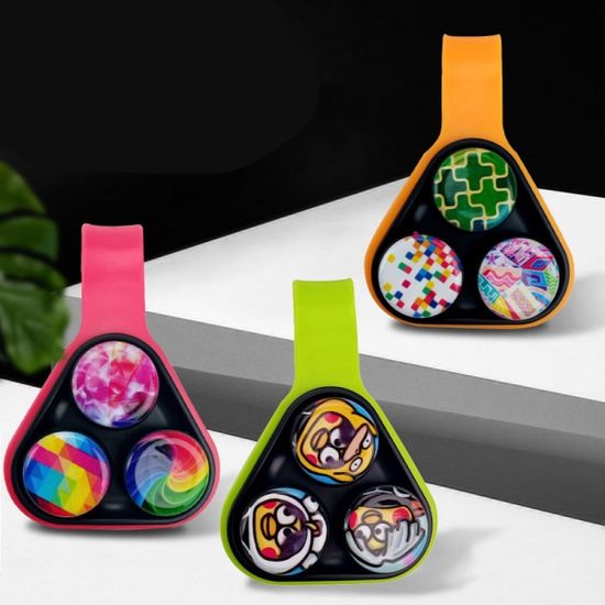 마그네틱 트라이앵글 팝퍽 피젯 스피너 핑거토이 키링