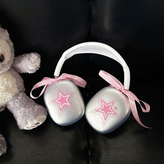 에어팟 맥스 투명 실리콘 커버 꽃 별 이어캡 케이스