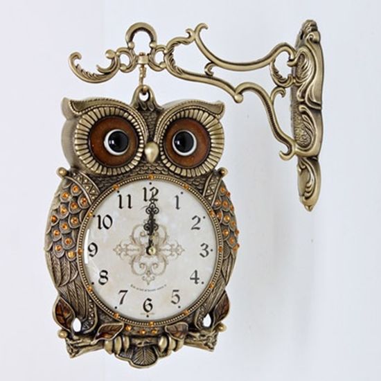 (kspz163)체리부엉이 양면시계 골드