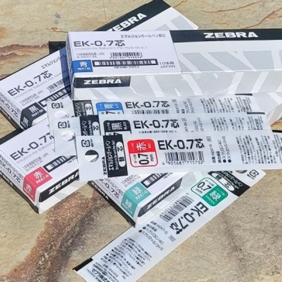 제브라 델가드 2색볼펜 0.7mm 리필심 EK-0.7 1개