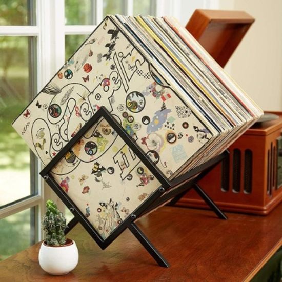 레코드판 거치대 LP 수납장 앨범 받침대