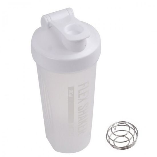 휴대용 쉐이크 물통-600ml (화이트) 용량눈금