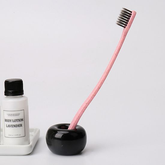 [홈앤시스] 세라믹 스탠드 칫솔꽂이(블랙)