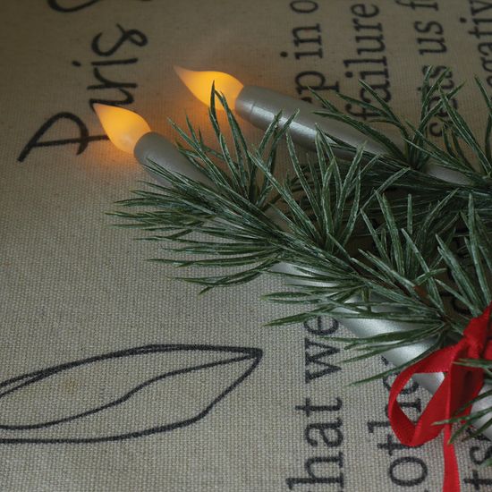 리프 리본 LED 캔들 데코