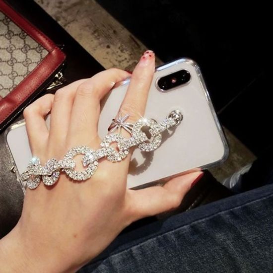 아이폰 12/미니 pro max 큐빅 스트랩 투명젤리 케이스