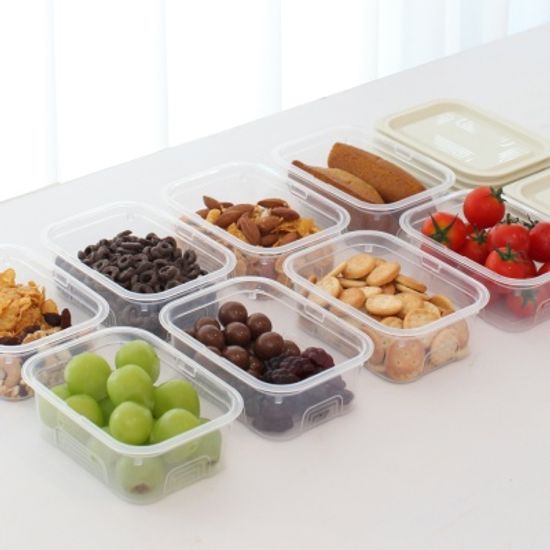 트렌톤 베이직쿡 보관용기 1호 직사각 400ml 8종(16p)