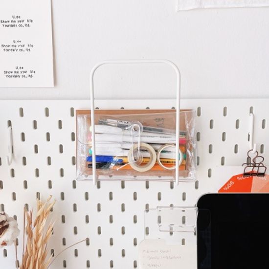 PVC 투명 펜슬케이스 클리어 다용도 필통 파우치 2종