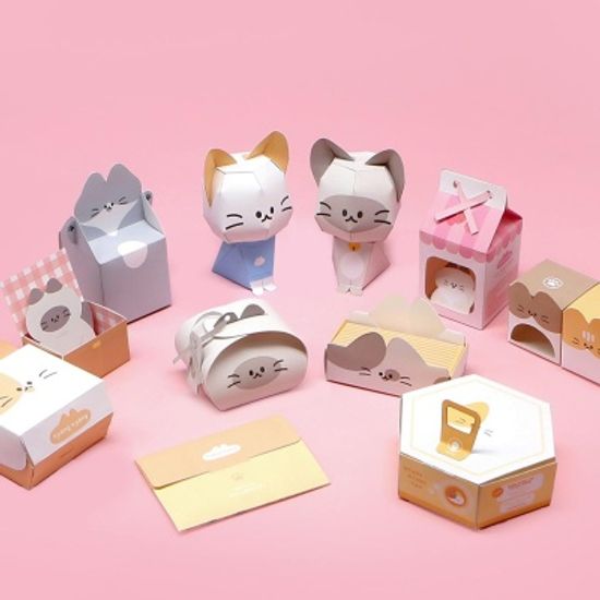 핑크풋 냥냥이페이퍼토이