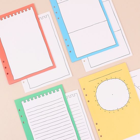 [A5] 끄적끄적 6공 다이어리 리필 속지