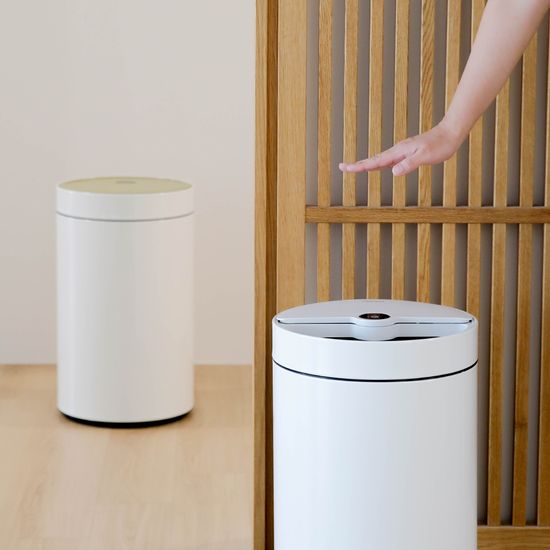 [무아스] 하프 스핀 자동 센서 휴지통 30L