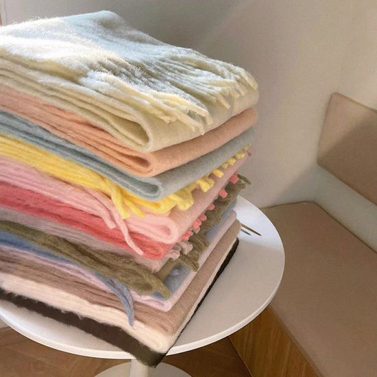무지 마카롱 솜사탕 머플러 롱목도리 14color 