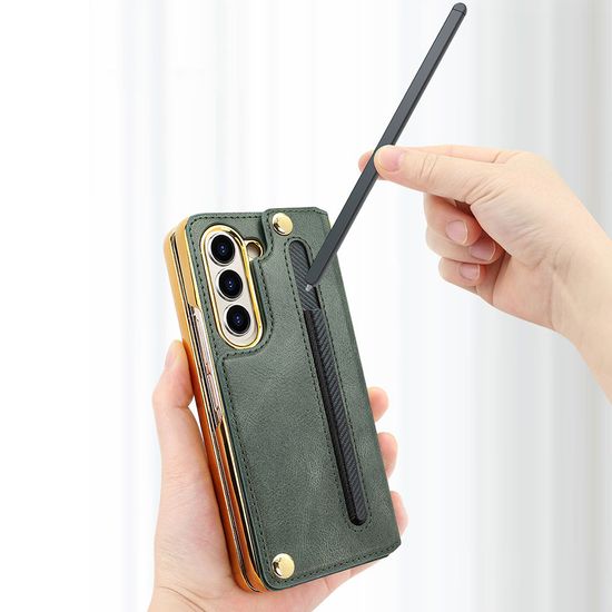 갤럭시Z폴드 6 5 4 3 펜 카드 수납 스트랩 가죽케이스