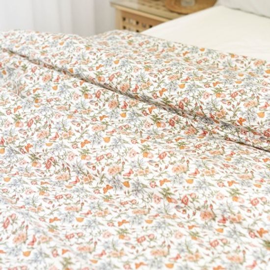마리 플라워 이불커버-화이트