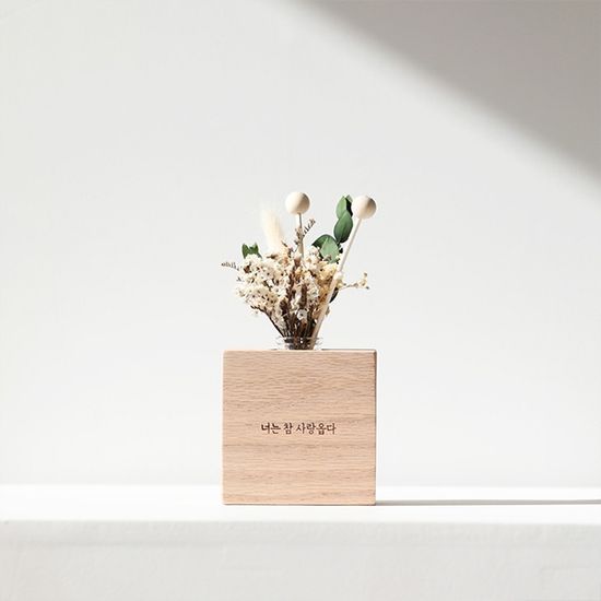 모던포인트 원목 각인 플라워 디퓨저 100ml