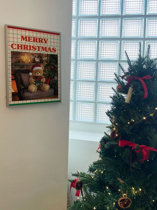 크리스마스 포스터 귀여운 테디베어 포스터