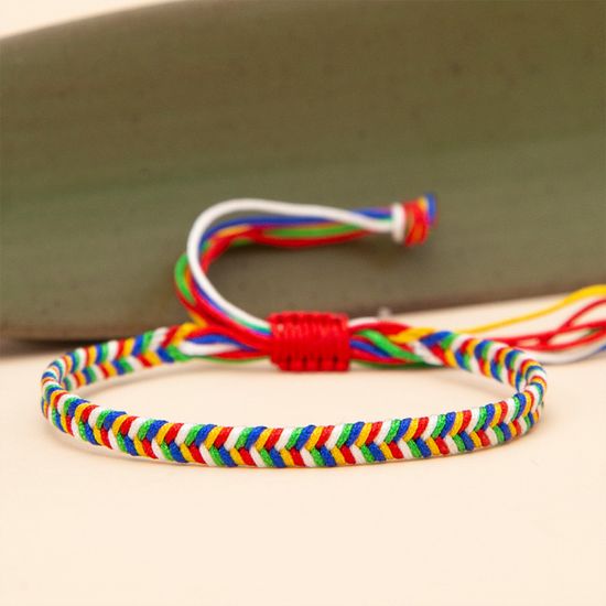 오색실 팔찌 불교 염주 금강저 매듭 오색 끈 팔찌