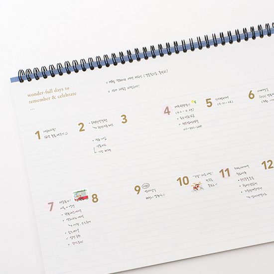 세컨 플래너 A4 와이드 월간 2026년