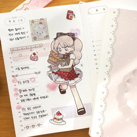 쉬폰 데일리 다이어리 (만년형) + 양면 북밴드