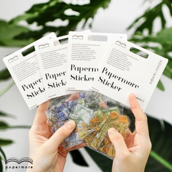 플라워 쉐도우 시리즈 투명 스티커 pet 다꾸 폰꾸