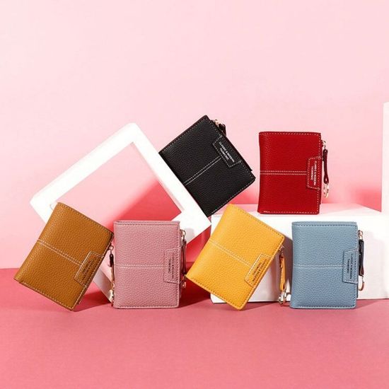 클래식 모던 여성 컬러플 패션 반지갑 학생 성인 지갑