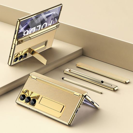 갤럭시Z폴드7 펜 포함 수납 더블 힌지보호 가죽케이스