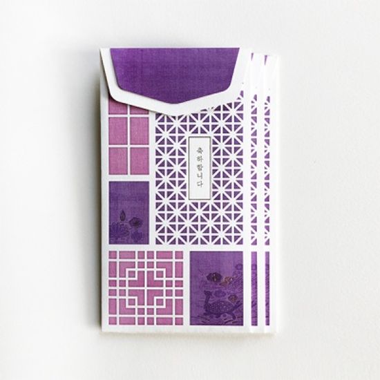 패턴 감사봉투 3장