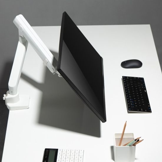 루나랩 스탠다드 싱글 화이트 모니터암 거치대