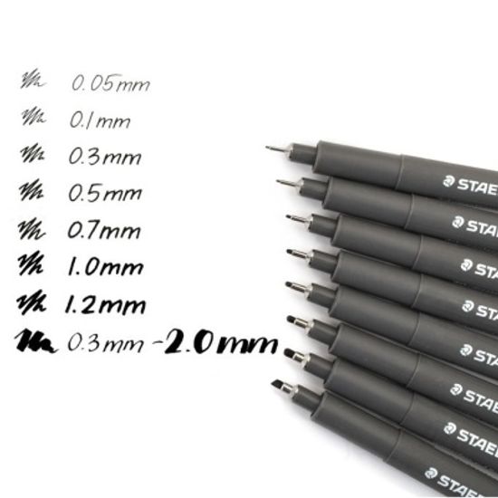스테들러 2.0mm pigment liner 308 C2-9 블랙 1다스