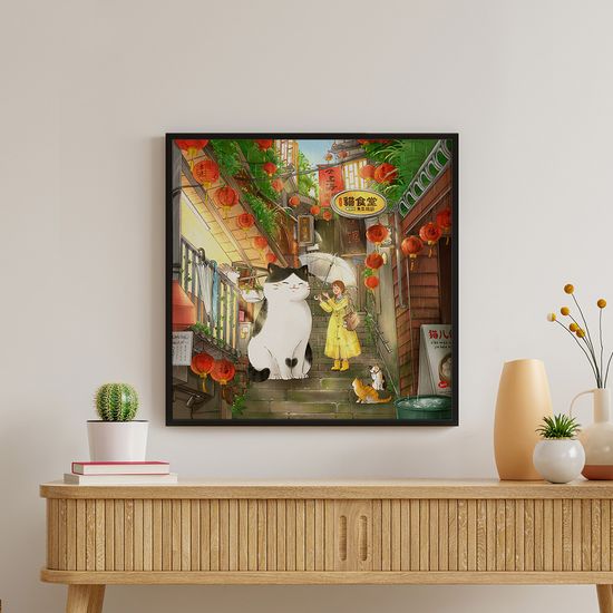 비 내리는 지우펀, 루나 작가 그림