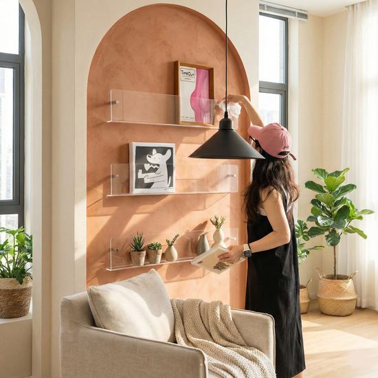 거실 장식장 진열장 벽선반 수납장 거실장 수납 선반