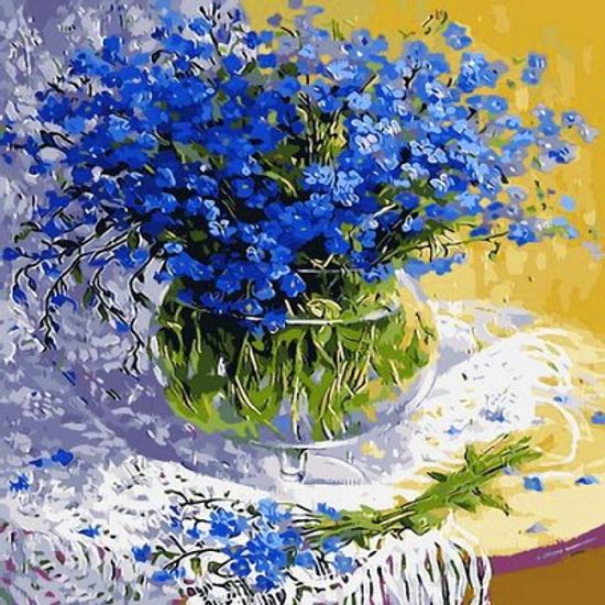 [DIY명화]Q052 파란패랭이꽃 size 50*40cm