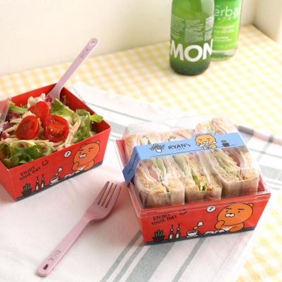 카카오프렌즈 라이언카페 라이언 샐러드박스 10P