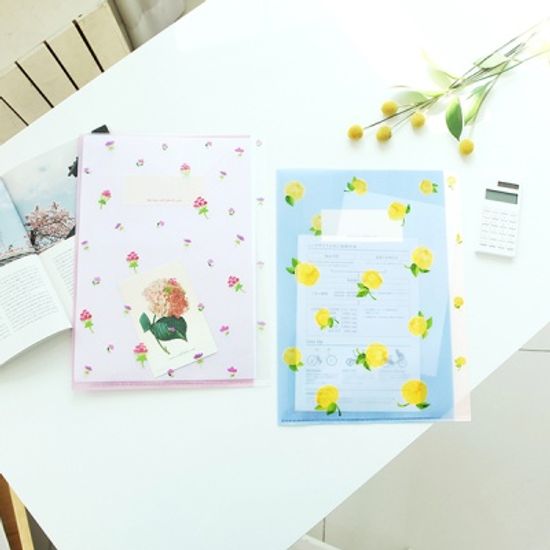 그레이스벨 플라워 3단 파일홀더 (4종)