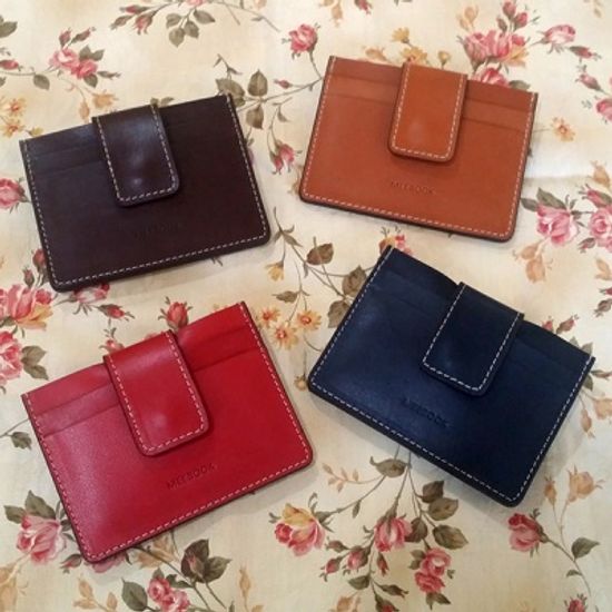 천연 소가죽 디태쳐블 카드지갑