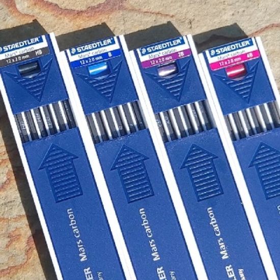 스테들러 2.0mm 홀더샤프심/홀더심 Mars carbon 200