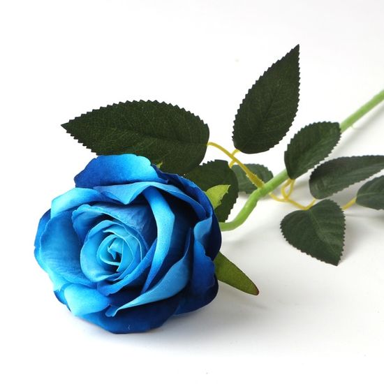 로즈가든 벨벳 장미 조화(블루) 홈데코 꽃꽂이