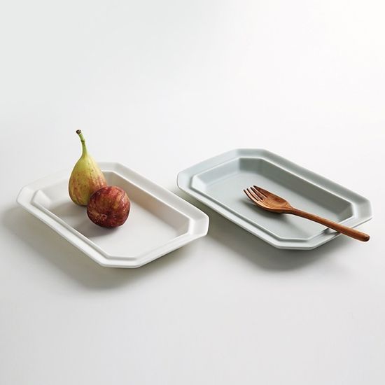 시라쿠스 네이처 무광 직팔각 접시 2color 택1