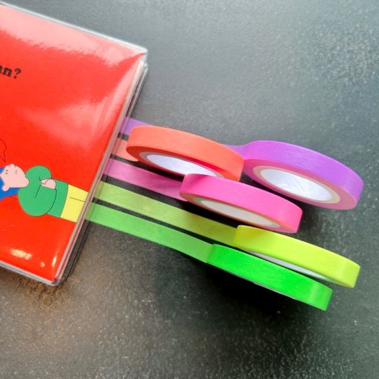 형광 마스킹 테이프 5mm x 10m 5종