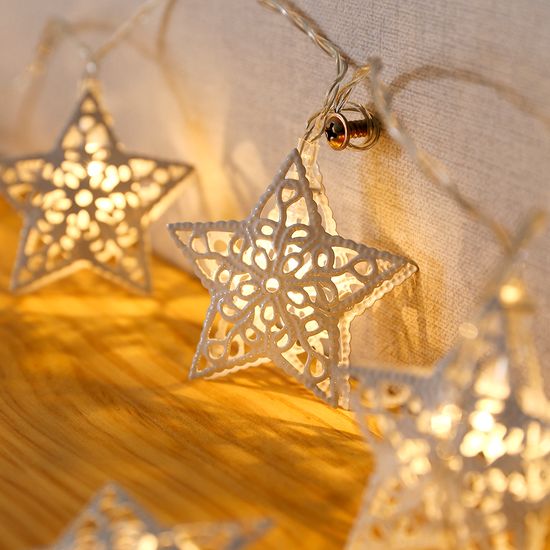 [도토로]20구 LED 화이트별 장식전구(웜색) (3.3M) (