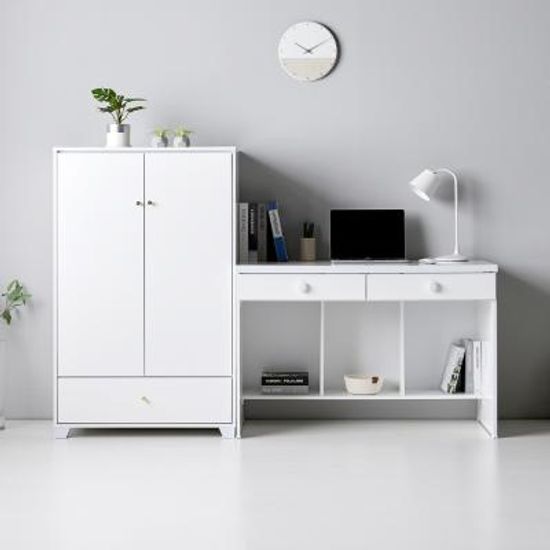 미니룸 옷장 2칸서랍 책상세트 H세트