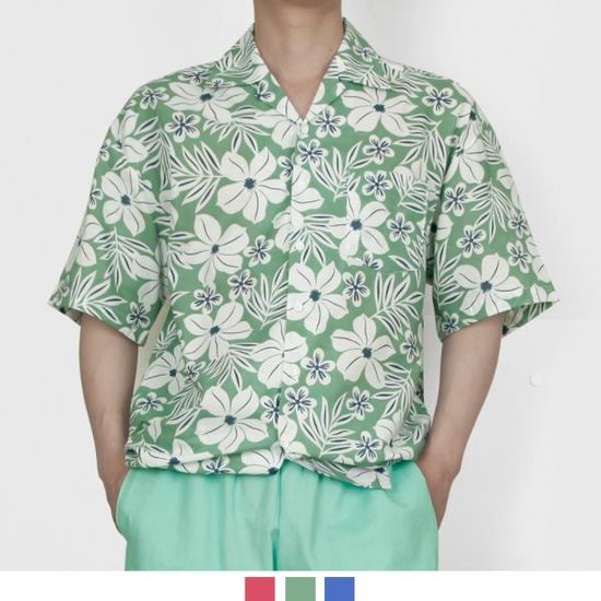 피서지 하와이안셔츠