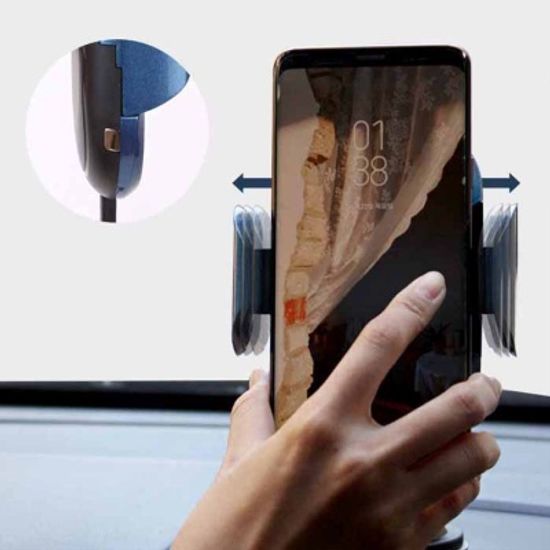 무선 충전 자동 슬라이드 차량용 거치대