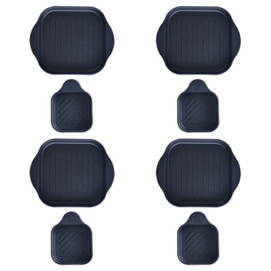 국산 BPA FREE 사각 플레이트+앞접시(소스볼) 8P 세트